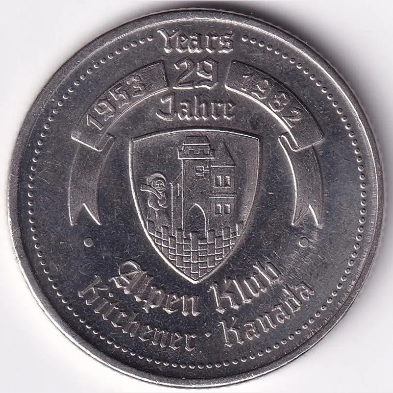 Canada Oktoberfest Dollar 1982 Nickel 33 mm UNC Trade Token