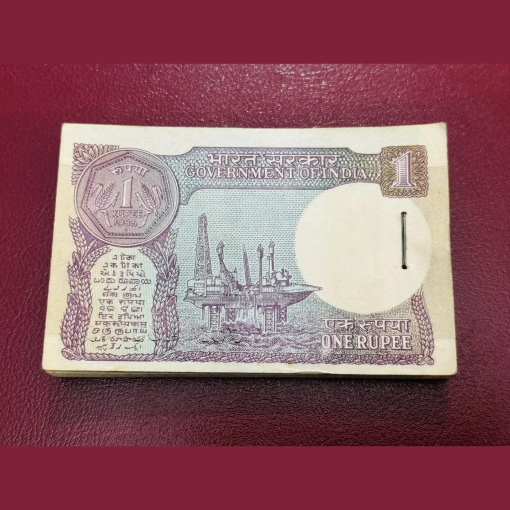 1rs serial bundle 73F 453501 to 453600 signed by venkataraman with year 1986