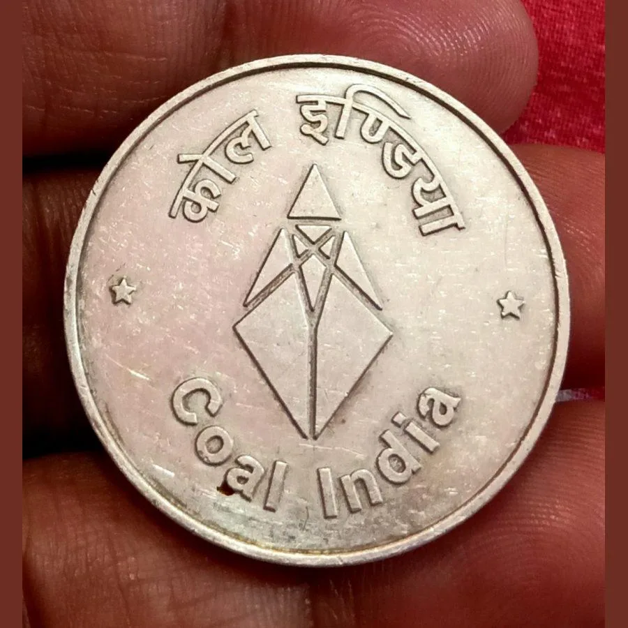 COAL India Silver Token Weight 20.5 Grams. Dated 24th October 2008 For Attaining Navratna Status ***Rare Seen Such Silver Token*** Collectable Grade.
