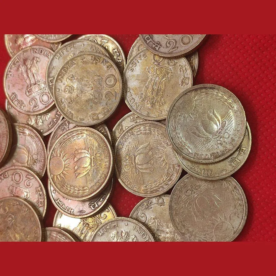 DAM Cheap Sale❤️🤑 20 Paisa Sun and Lotus 1970 Mixed Condition Commemorative Coin Collection ***Best Collectible Item Lowest Price Deal*** Total 1 Coins From Lot
