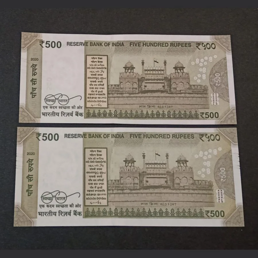 500 Rupees New Issue Fancy Numbers 420-420 and 420-000 Fraudsters Numbers Set 2 Notes. UNC Conditions.