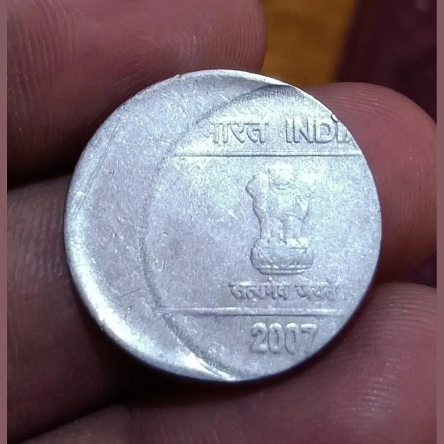 5 Rupees Fss Year 2007 Wave 🌊 Issue Off Center Error **Rare in Series** Collectable Grade.