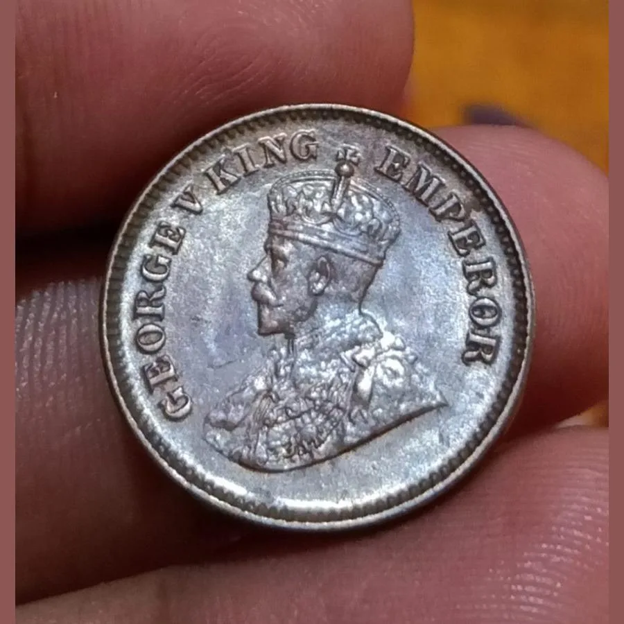 British India 1/2 Pice Year 1925 KEY Date King George-V **Rare** High Collectable Grade with Complete Detailings.