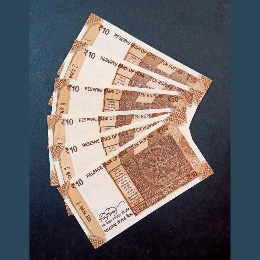10 Rupees New Issue Fancy Triplet Numbers 6 Different **Scare** Crisp UNC Conditions.