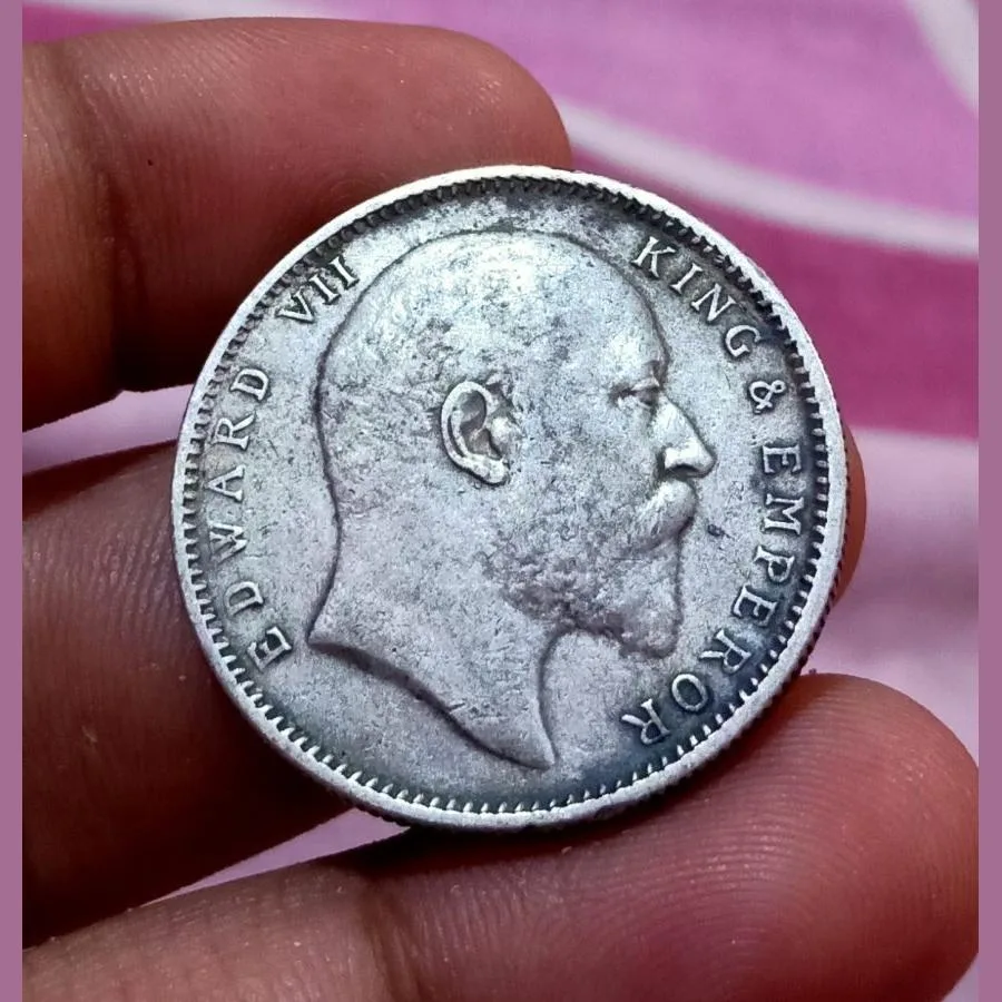 British India Silver Rupee KEY Date Year 1909 King George-V **Rare** High Collectable Grade.