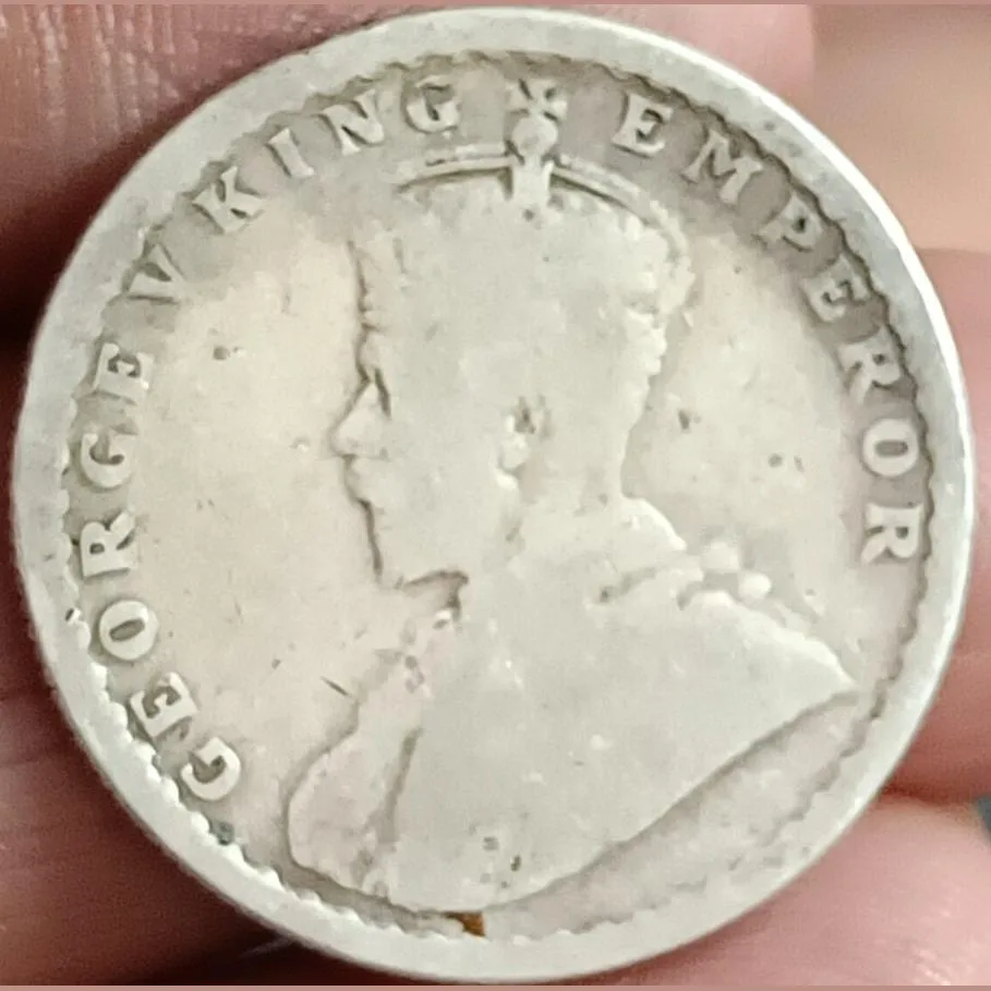 1923, George fifth,Silver Half Rupees, British India coin 🪙 100% Original Item (#sku 622) )