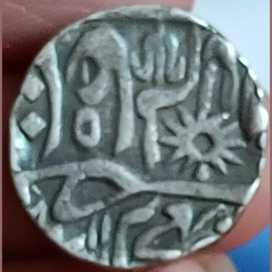 Chhatarpur One Rupees Shah Alam Il Silver Coin 🪙 (1765-1781) Lotus Bud Of Chakra (#sku 2)