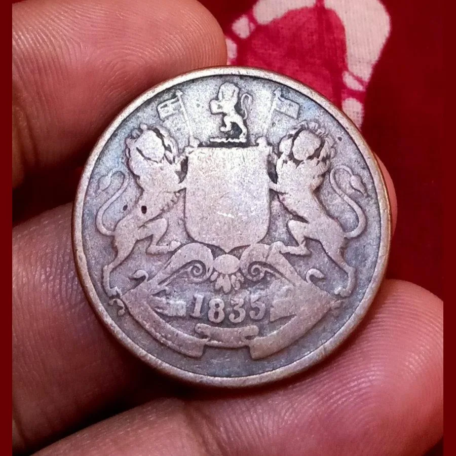 British India Half Anna Year's 1835 and 1845 "East India Company" Set 2 Coins **Rare** Used Conditions.