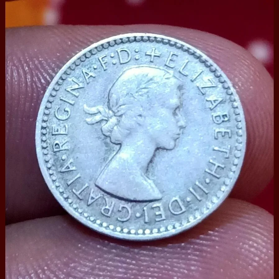 Australia Silver 3 Pence Year 1955 Queen Elizabeth-II **Scare** High Collectable Grade.