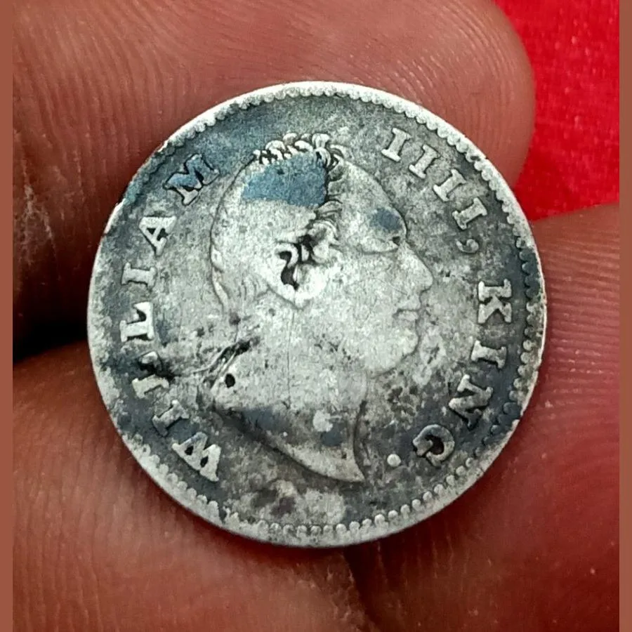 British India Silver 1/4 Rupee East India COMPYear 1835 William-IV **Rare** Collectable Grade.