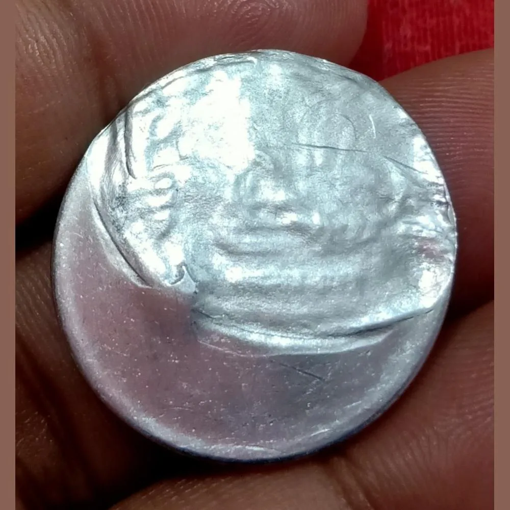 Rare 2 Rupees Fss 2017 Major Vertical Off Center With Struck Through Uniface Error In Collectable Grade