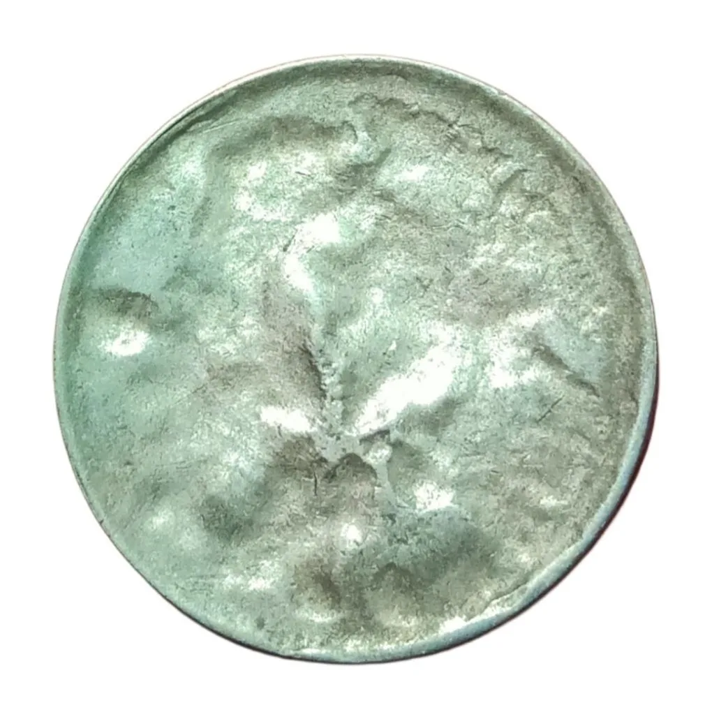 2 Rupees Cu/Ni Big Dabbu Issue Struck Through Uniface Error **Very Rare** Collectable Grade.