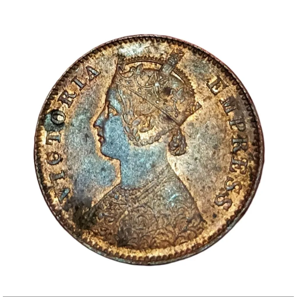British India One Quarter Anna Year 1900 Victoria Empress **Scare** UNC Orginal RAW Grade