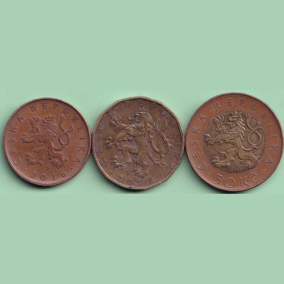 Czench Republic 3 Coin Set