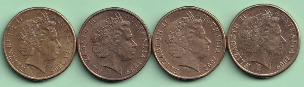 Australia One Dollar Commemorative 4 Different Coin