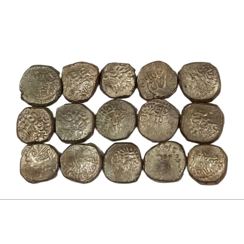 Ancient Later Gupta Dynasty Silver Billion Small Size Lot of 5 Coins are in High Collectable Grades.