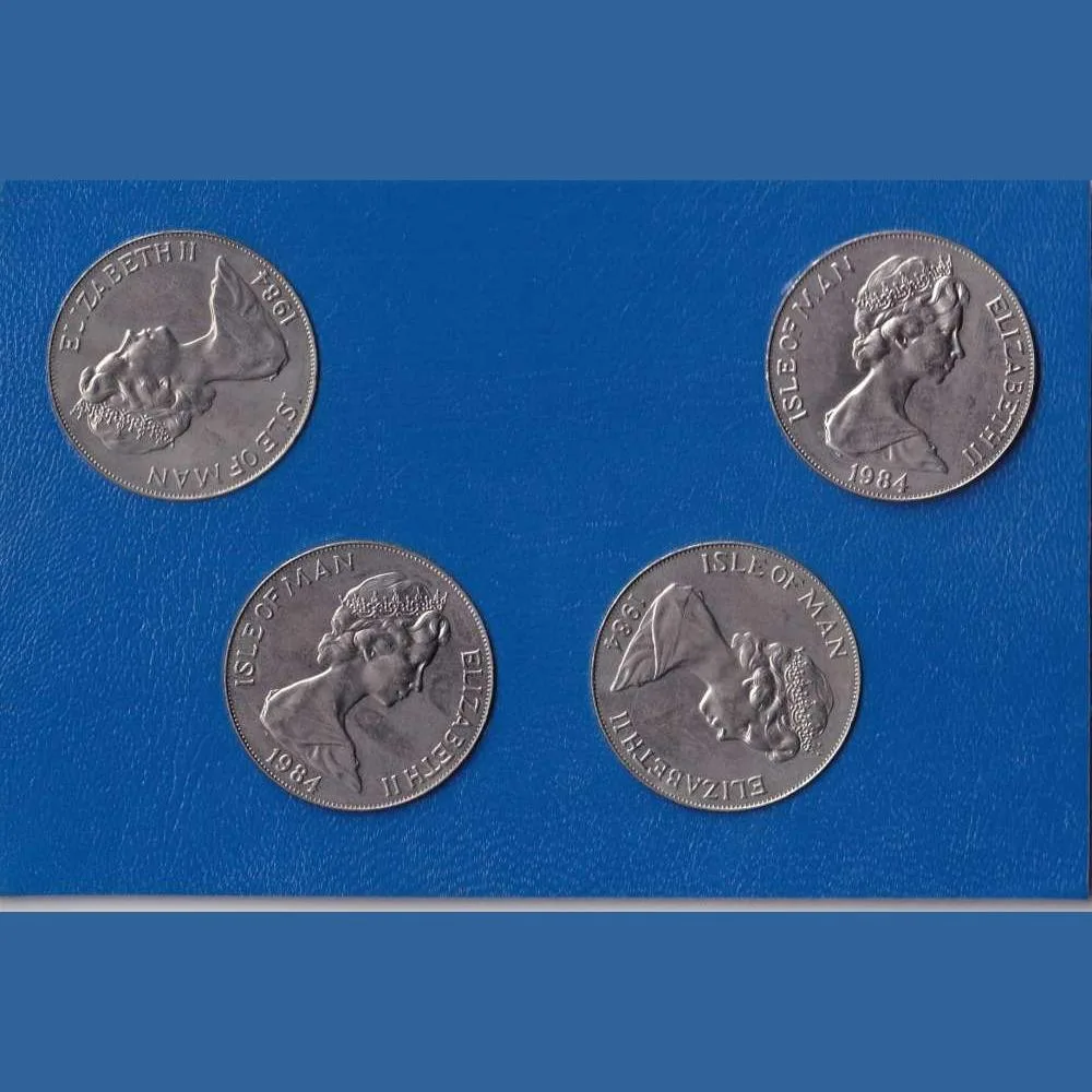 Isle of Man 1984 Olympic Games collection 4 Coin Gem unc Crown size