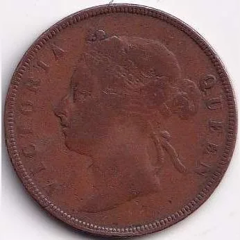 1883 Straits Settlements 1 Cent - Victoria Weight 9.33 g #R148
