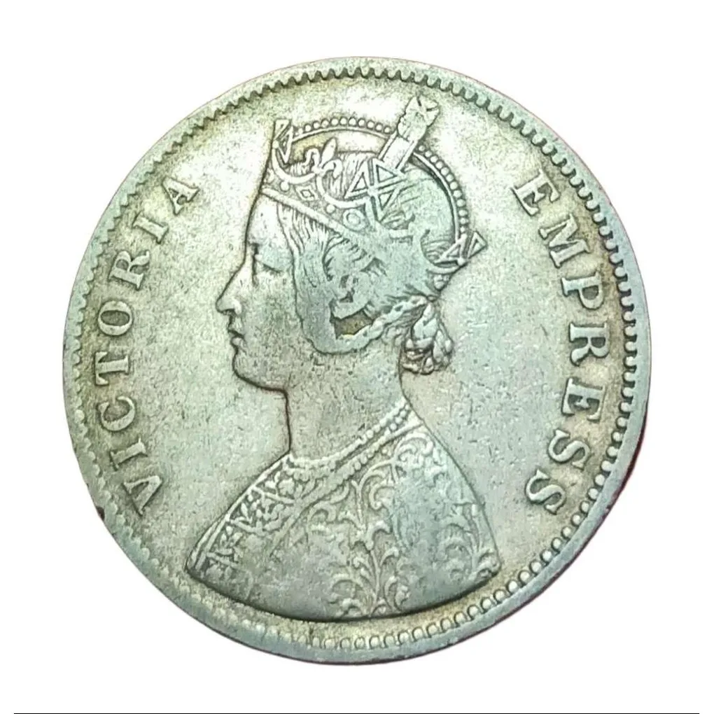 British India Silver Rupee KEY Date Year 1881 Victoria Empress **Rare** High Collectable Grade.