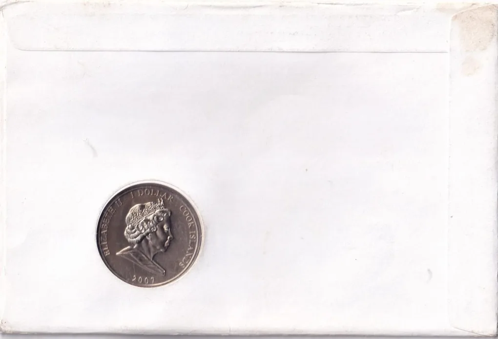 Cook Islands 1 Dollar - Elizabeth II Diamond Wedding Anniversary 2007 Gem Unc With First Day Cover