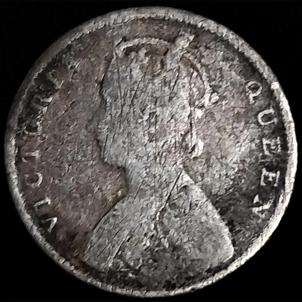 Half Rupee 1862 Victoria Queen