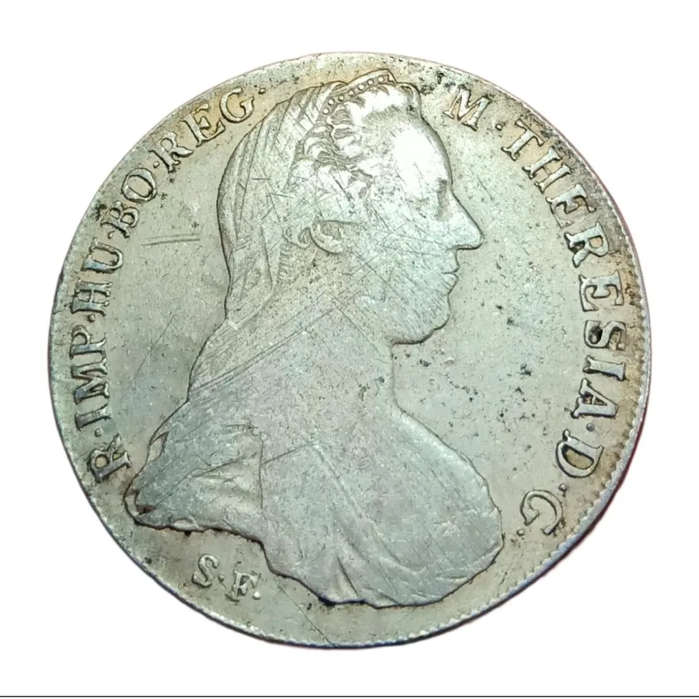 Australia Silver 1 Thaler 1780 Maria Theresa Crown Size W=28g D=41mm "S.F." Type**RARE** Collectable