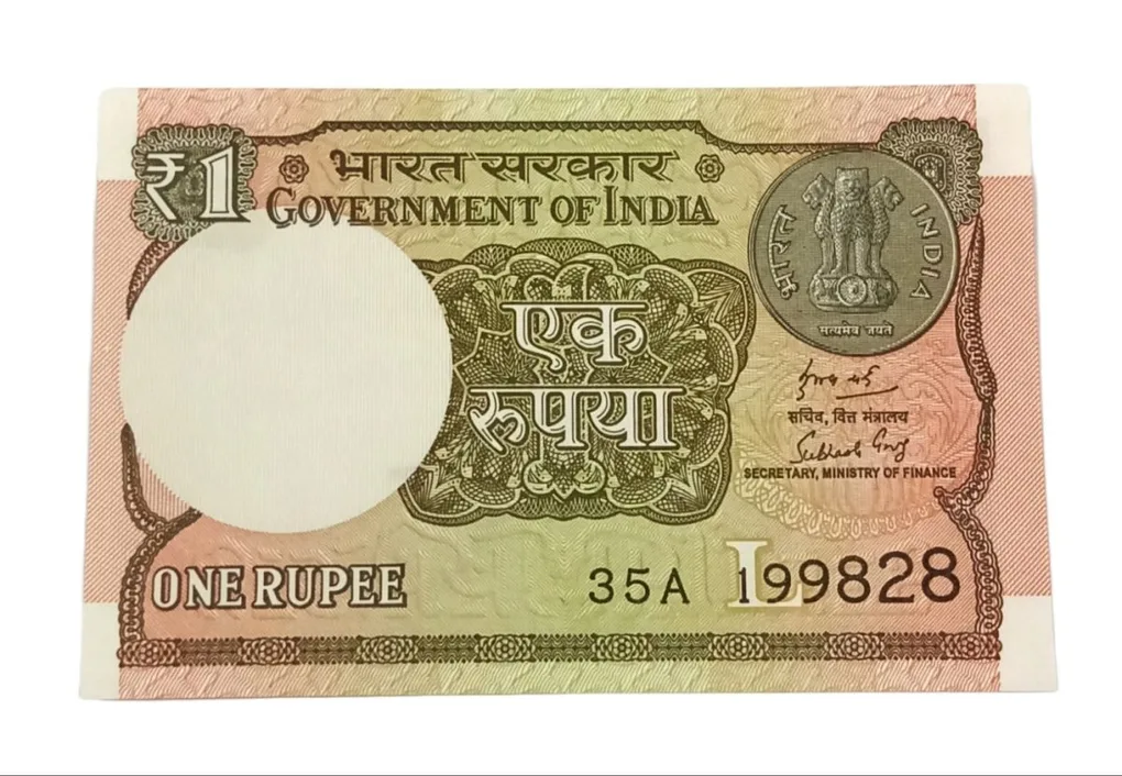 One Rupee Year 2018 Telescopic Issue Inverted Watermark Error **Rare** UNC Grade.