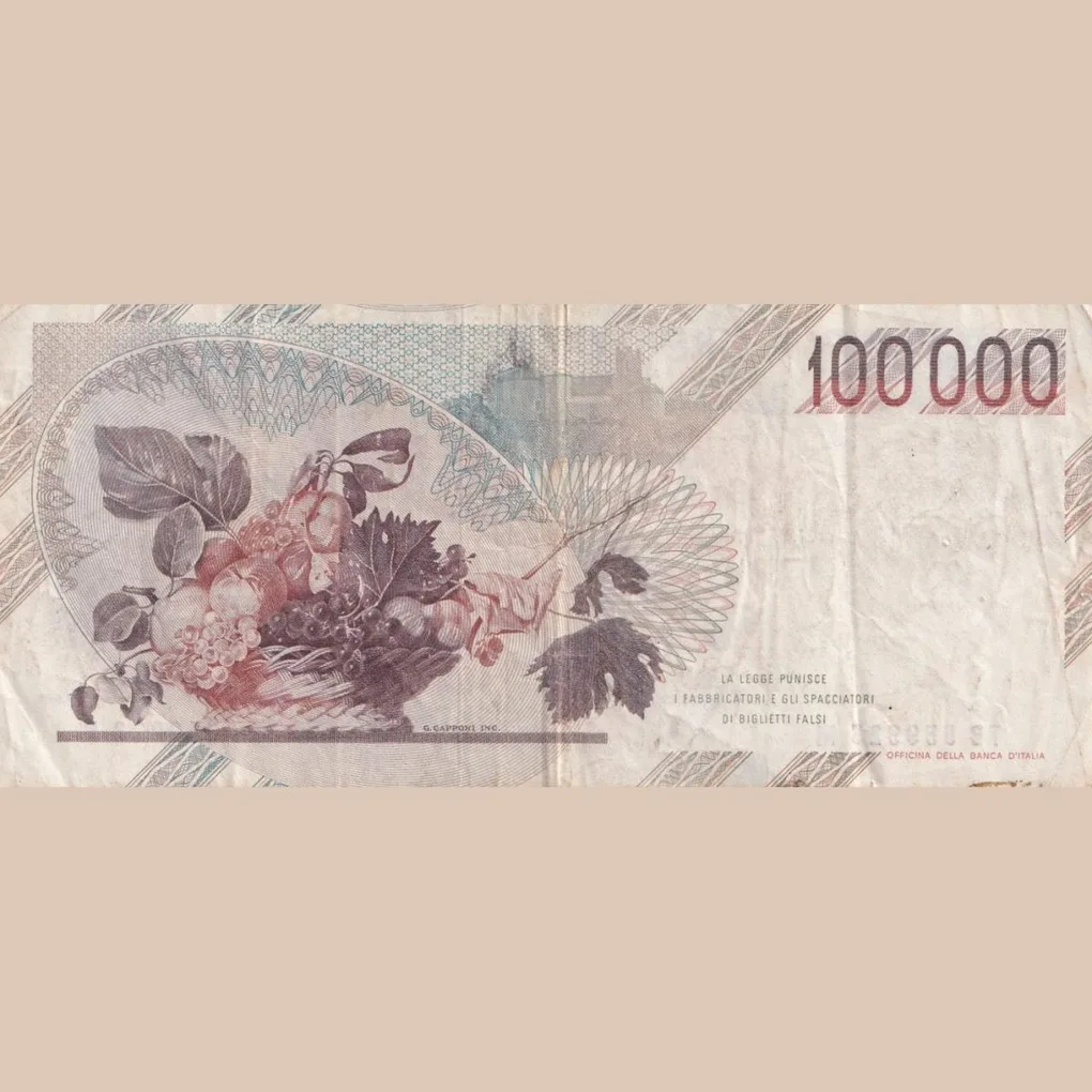 Lire 100000 Centomila Bank Note