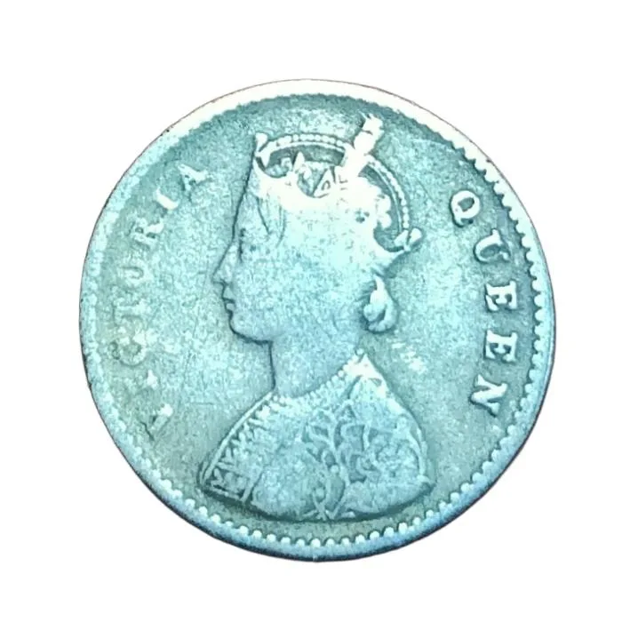 British India Silver 2 Anna's Year 1862 Queen Victoria in Collectable Grade.