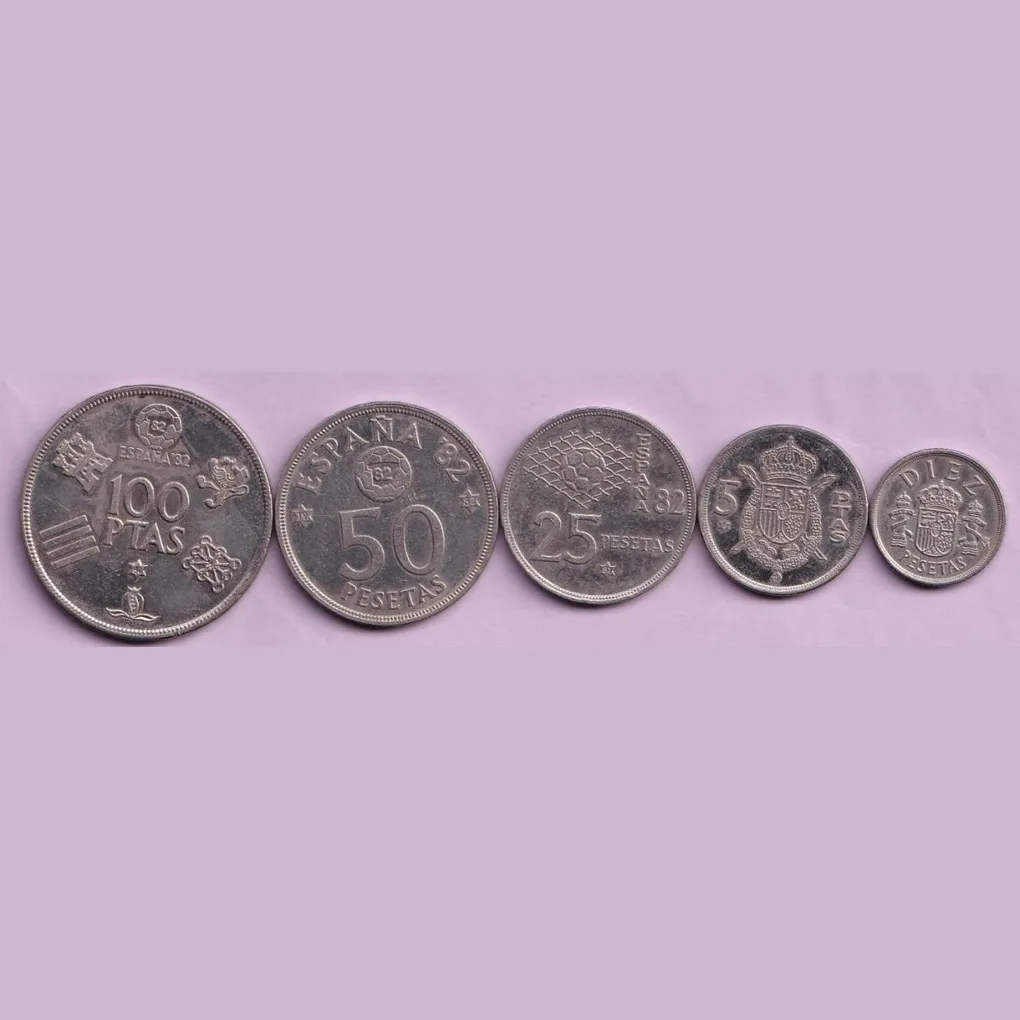 Espana 5 Pcs Set Rare Lowest Price Coin #Z13