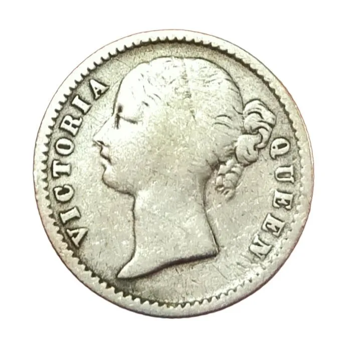 British India Silver 1/4 Rupee "EIC" Year 1840 Victoria Dividend Legend **Scare** Collectable.