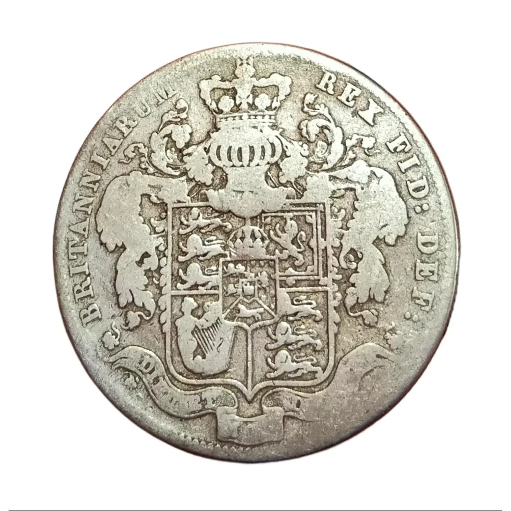Great Britain Silver 1/2 Crown W= 14g, D= 32mm Year 1829 King William-IV **EX-Rare** Collectable Gra