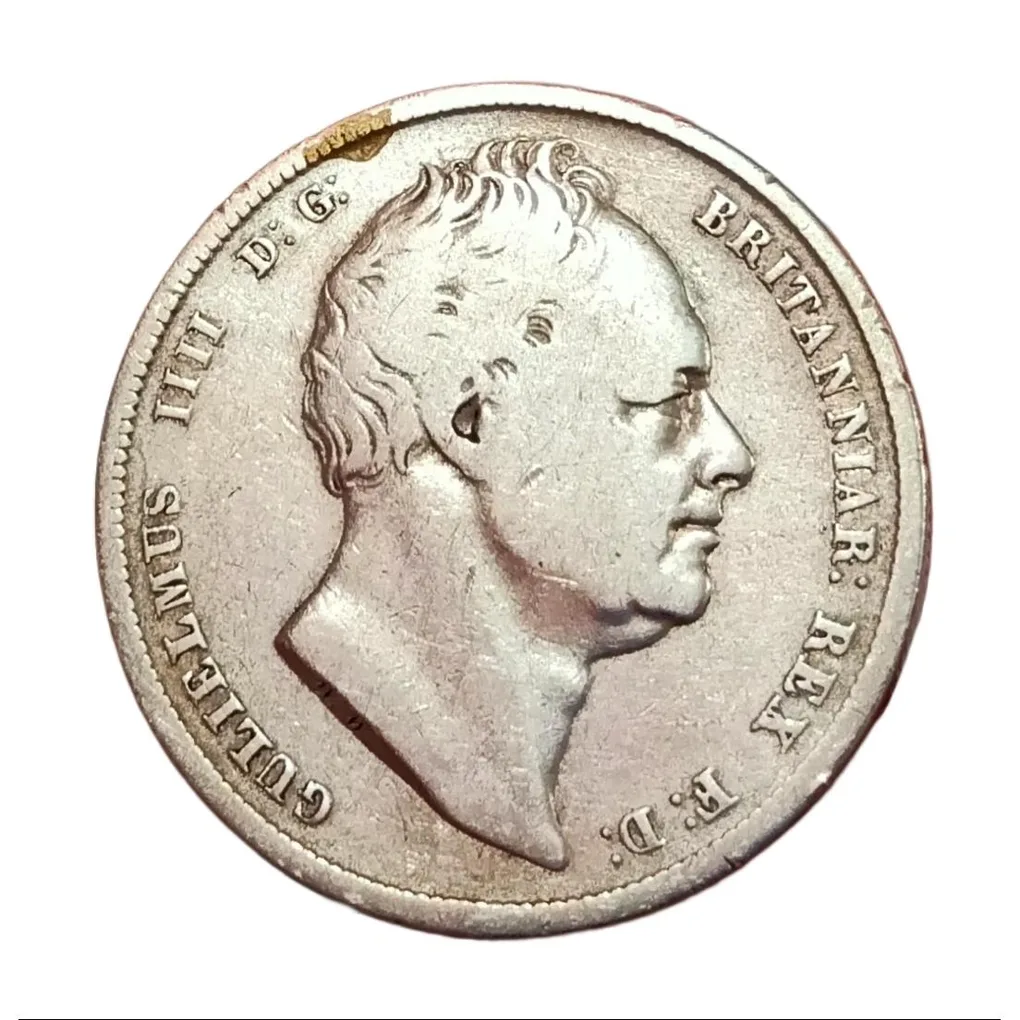 United Kingdom Silver 1/2 Crown W=14.1g, D=32mm Year 1836 King William-IIII **V. Rare** High Grade.