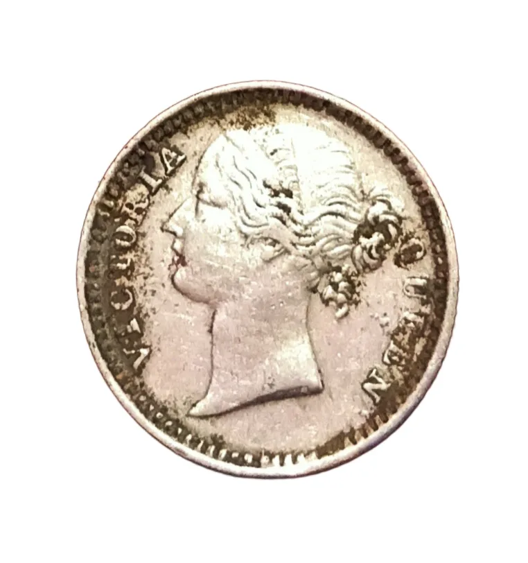 British India Silver 1/4 Rupee "EIC" Year 1840 Victoria Divided Legend in Collectable Grade.