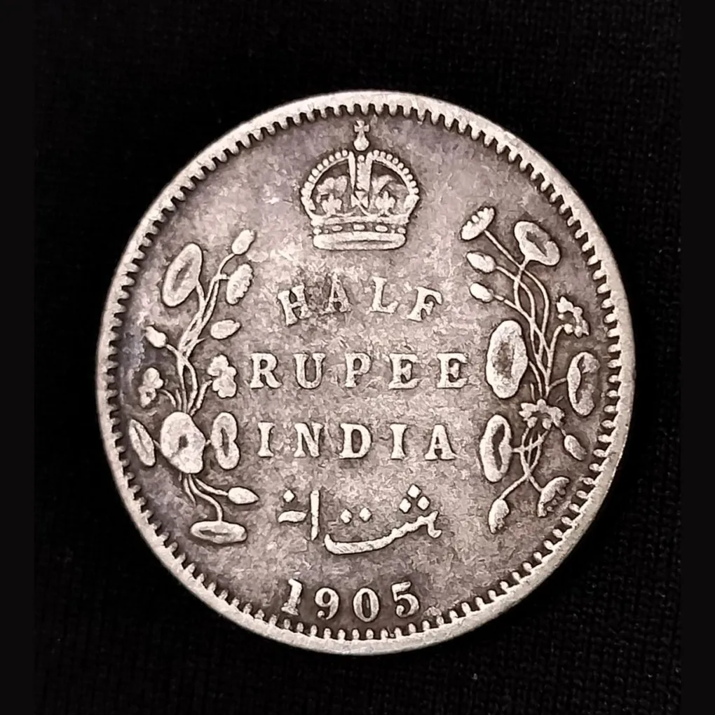 Half Rupee 1905 Edward VII King and Emperor