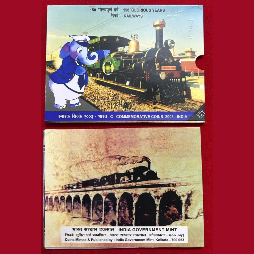 150 Glorious Years Railways (Unc Set) Kolkatta mint