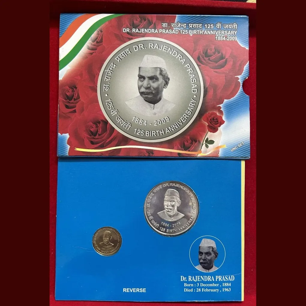 Dr Rajendra Prasad 125 Birth Anniversary ( Unc set) Kolkata mint