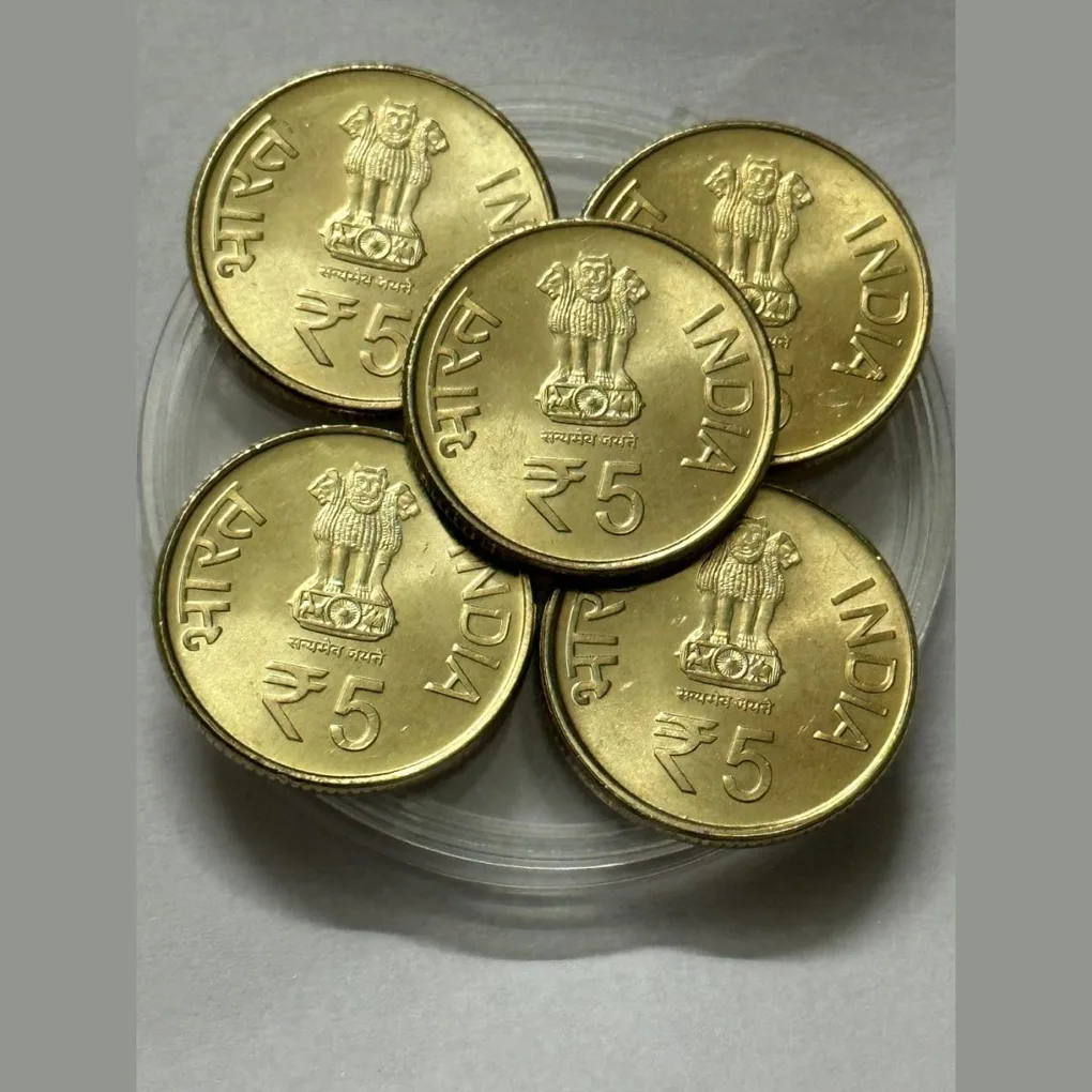 5 Rs Komagata Maru Incident Mumbai Mint Coin UNC