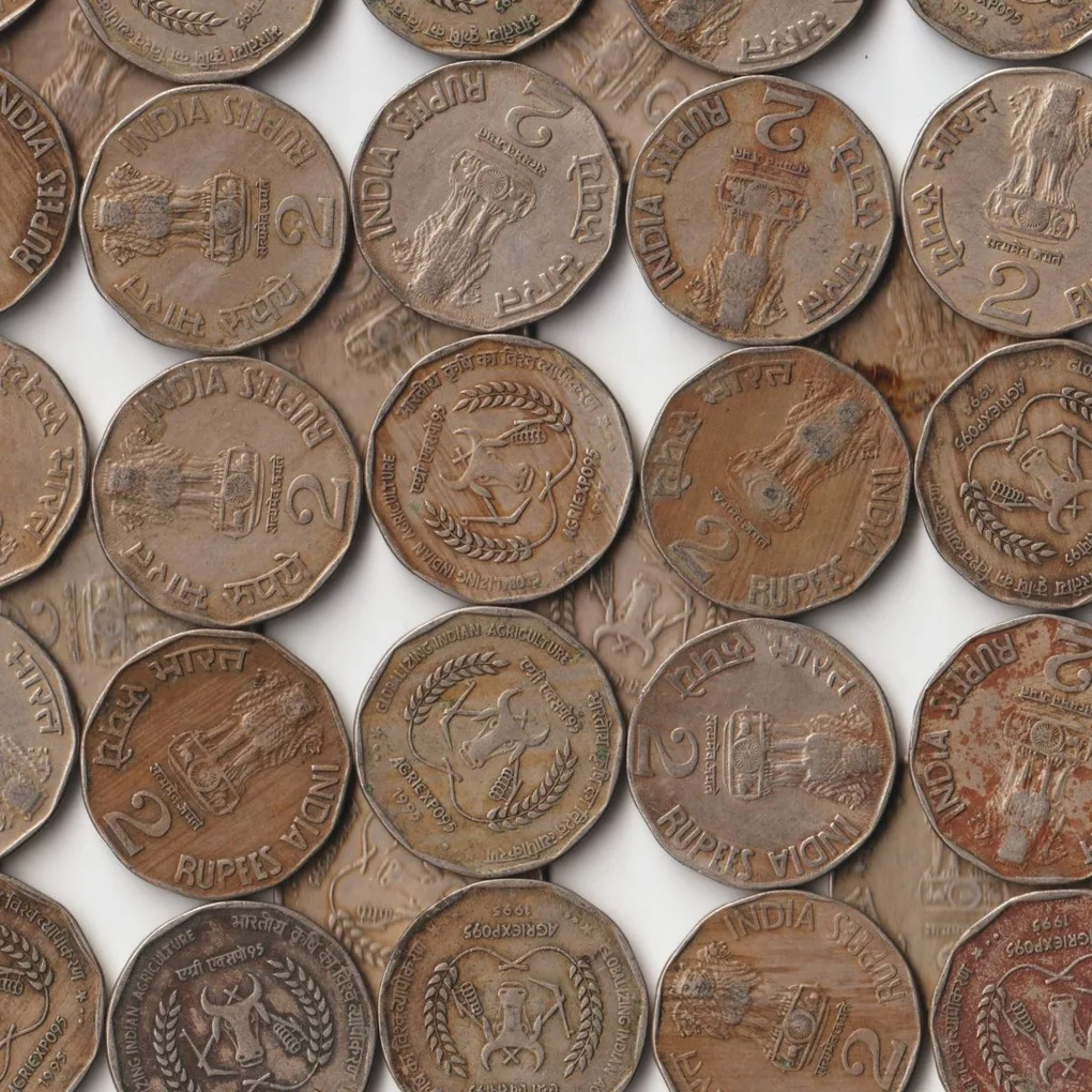 Five Coins Set of 2 Rupees 1995 Copper-Nickel Coin of Commemorative issue Globalizing Indian Agriculture - Agriexpo 95 Republic India Coins