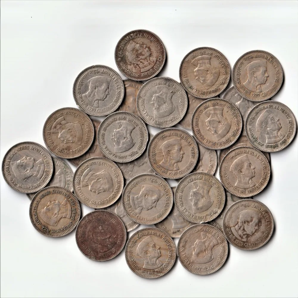 30 Coins Lot One Rupee Jawarlal Nehru Centenary 1989 at Super Lowest Price