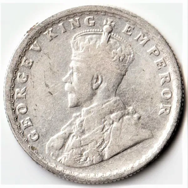Extremely Rare Half Rupee 1930 George V King Emperor Silver Coin Lowest Price British India Coin