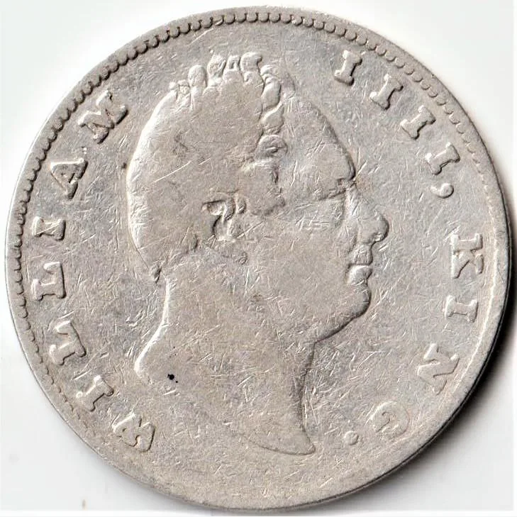 Rare Coin of East India Company One Rupee 1835 William IV King