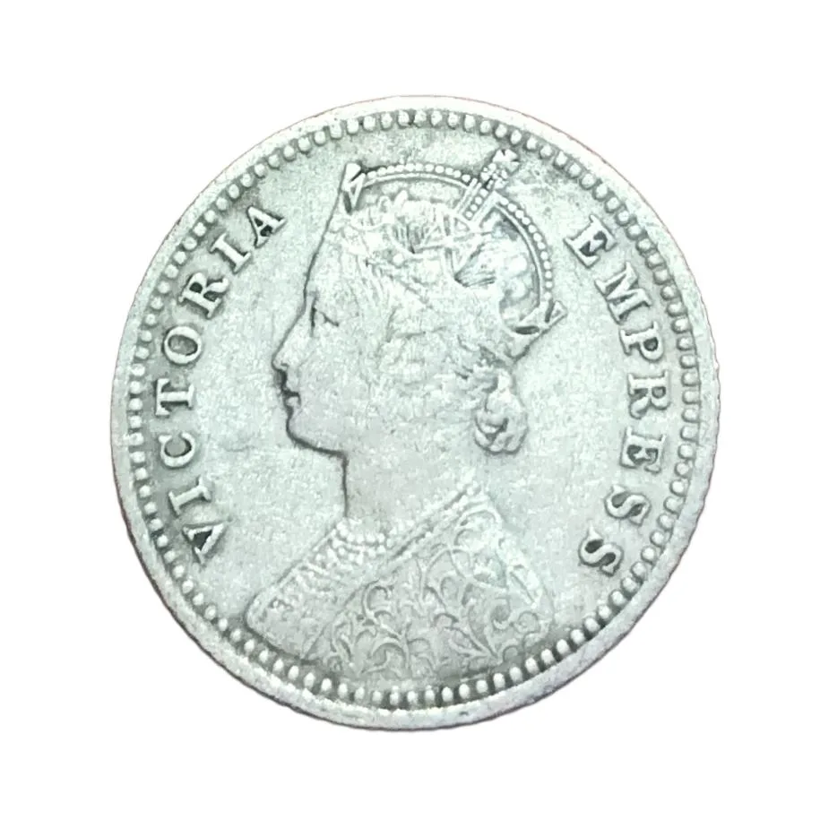 British India Silver 1/4 Rupee Year 1888 Victoria Empress **Rare** Collectable Grade.