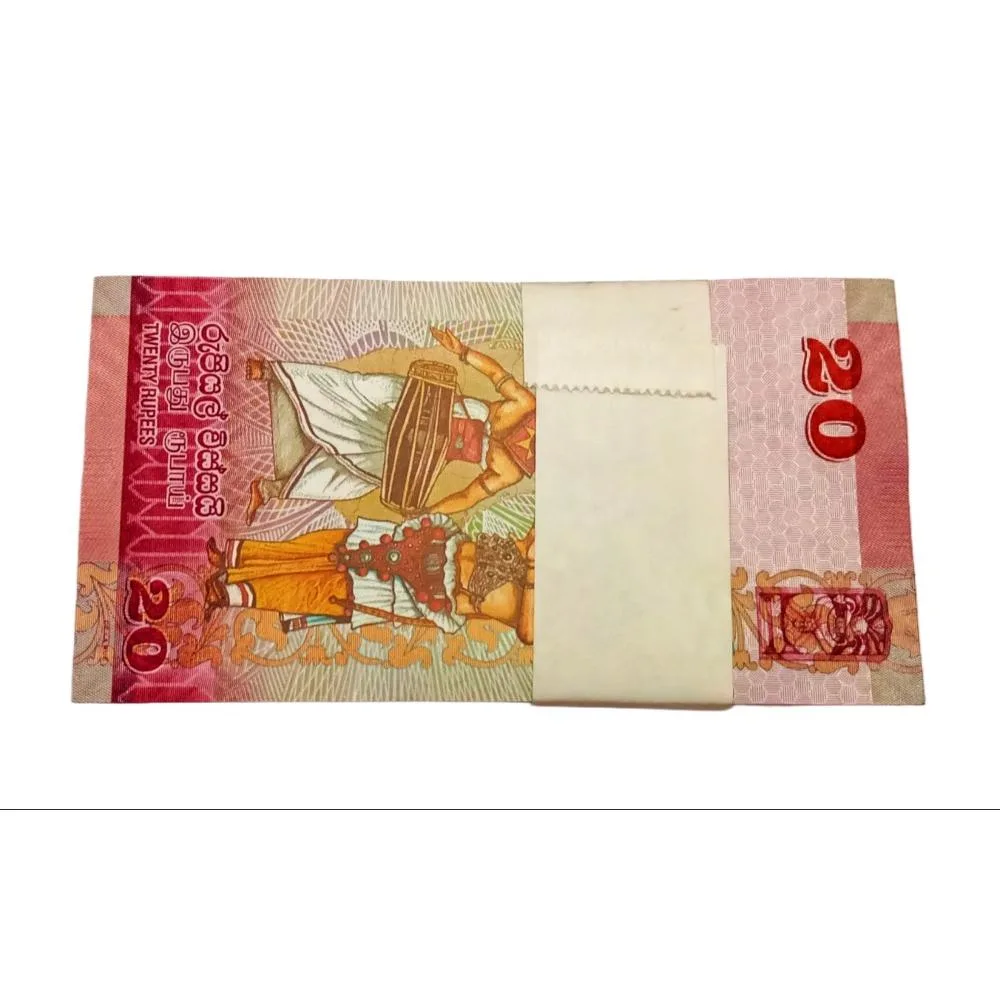 Srilanka 20 Rupees Old Series Serially 100 Notes Complete Bundle **V. Scare** UNC Grade.