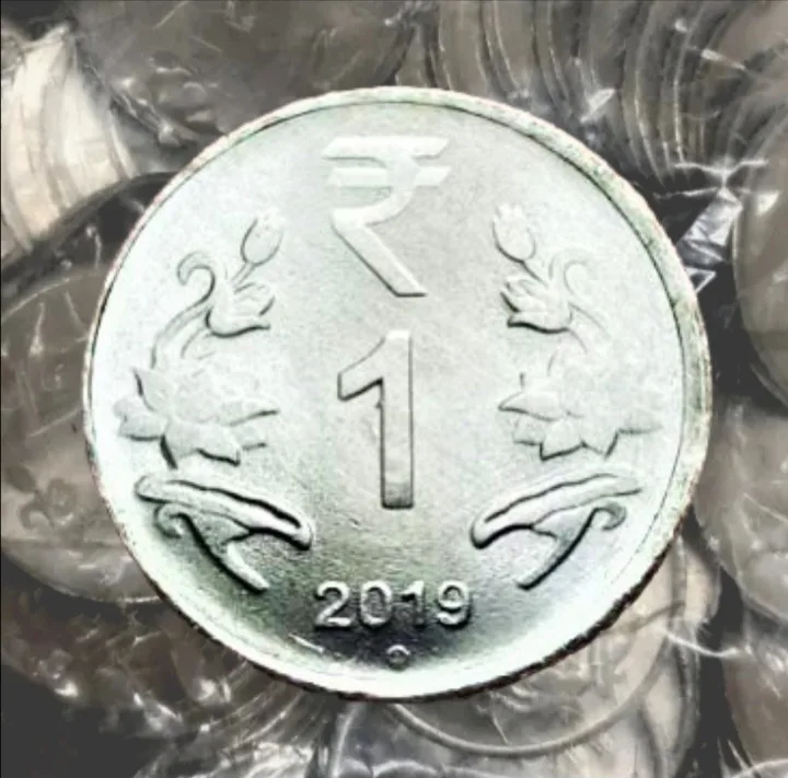 Extremely Rare 1 Rupee RBI Seal 100 Coin Pouch 2019 Noida Mint Top Luster Dot Mark Definitive Issue