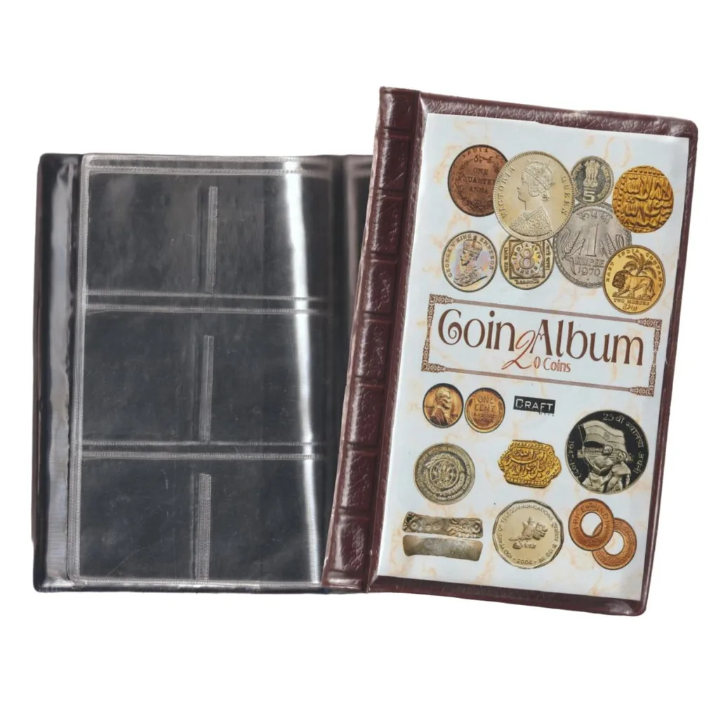 60 Pocket Coin Album by Craft Five High Quality Medium Size Album New Latest Design