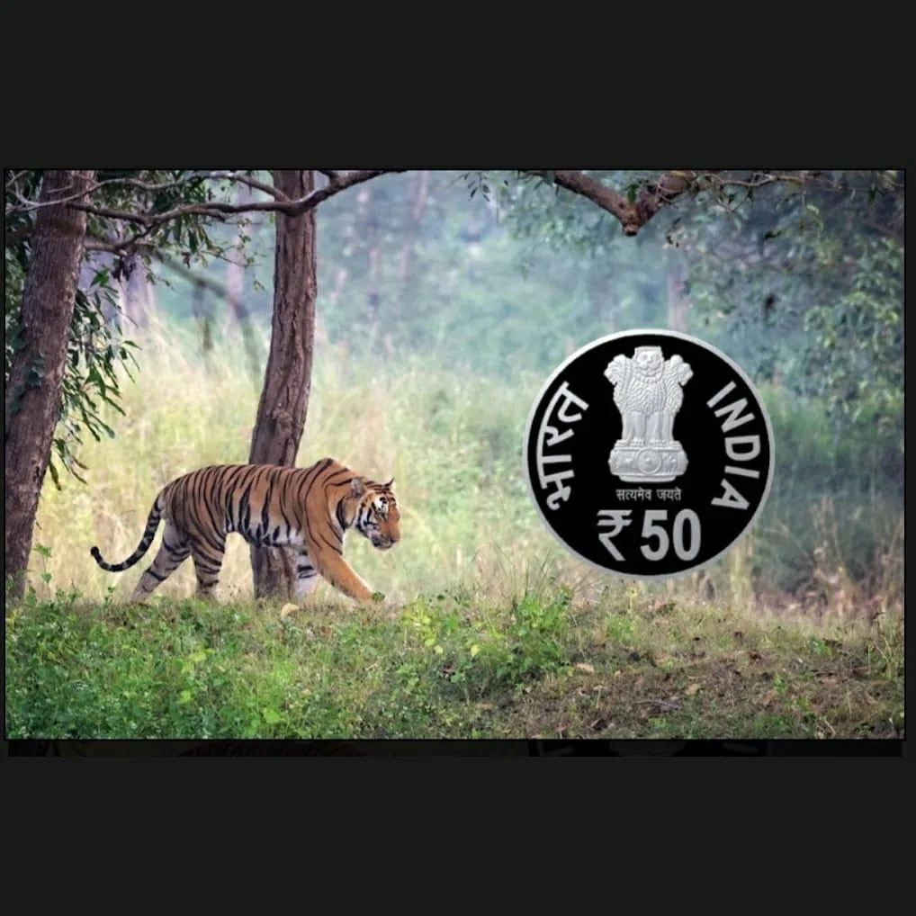 2023 - 50 Years of Project Tiger | Commemorative Coin Proof Silver set