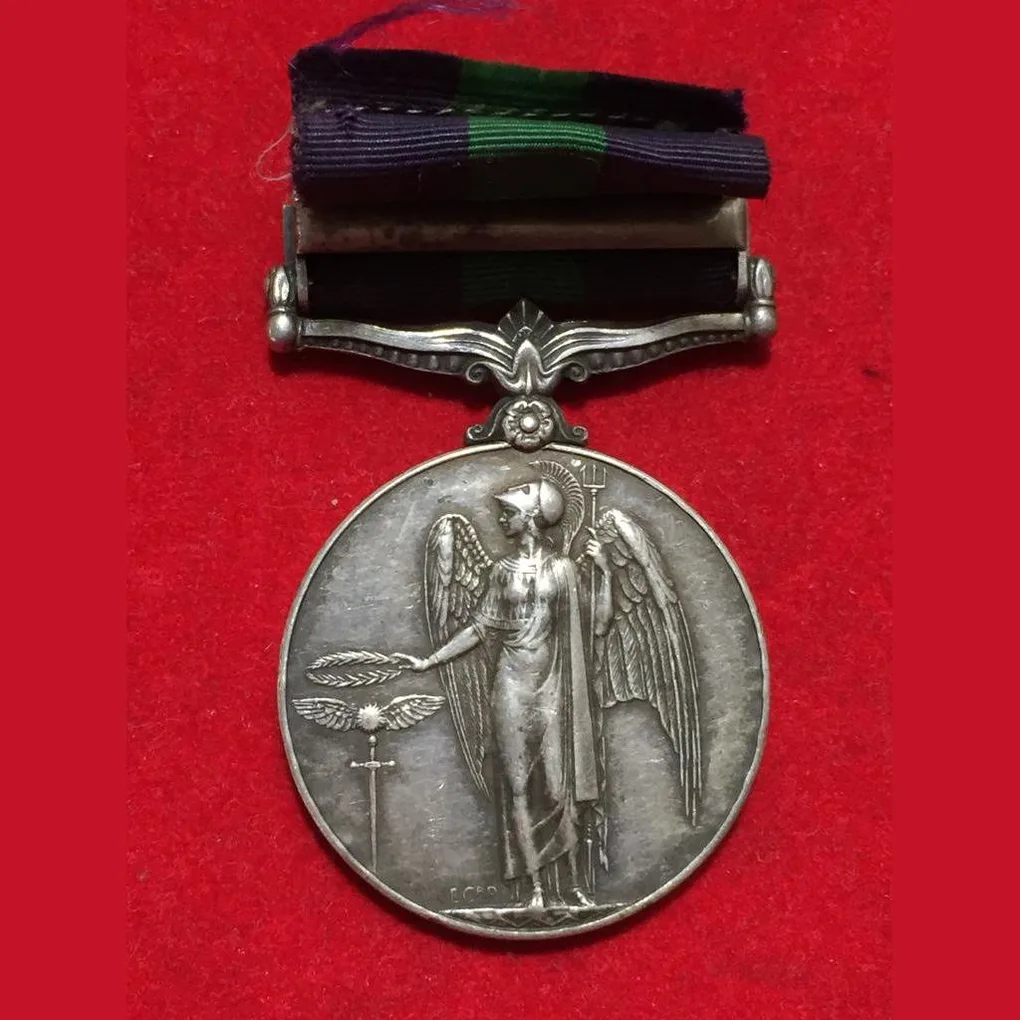 British India Sliver George Six Named Medal ( S.e. Asia- 1945-46) Silver Rare Medal