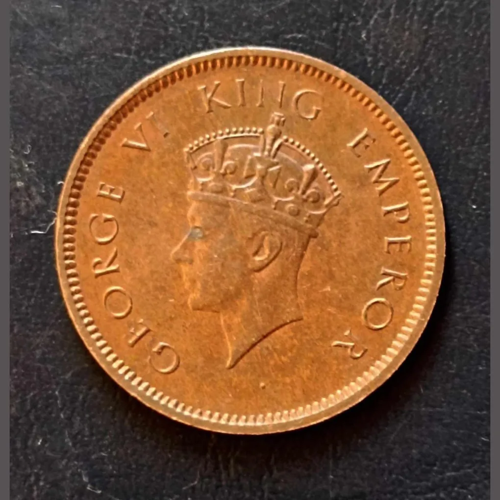 King and emperor George vi One quarter anna Unc condition Year 1939
