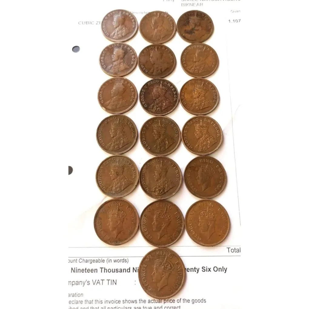Rare rare Set of 19 pieces of 19 different year king and emperor George v And king and emperor Geo